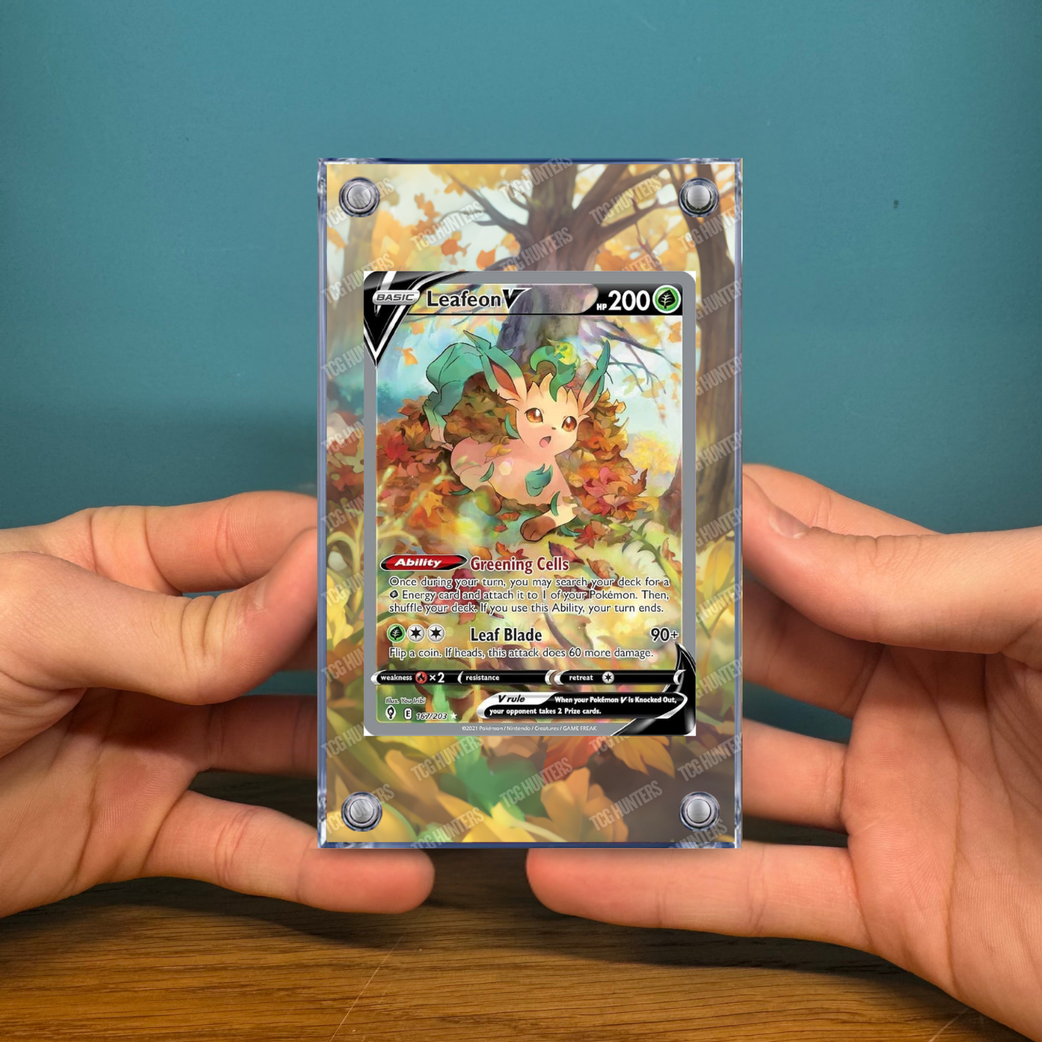 Pokémon Teca Magnetica Acrilico Extended Art - Leafeon EVS 167 | Display Case2