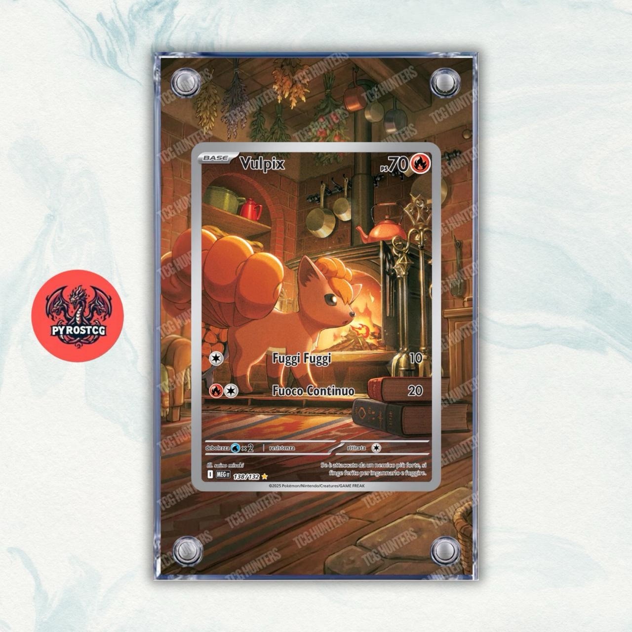 Pokémon Teca Magnetica Acrilico Extended Art - Vulpix MEG 138 | Display Case0