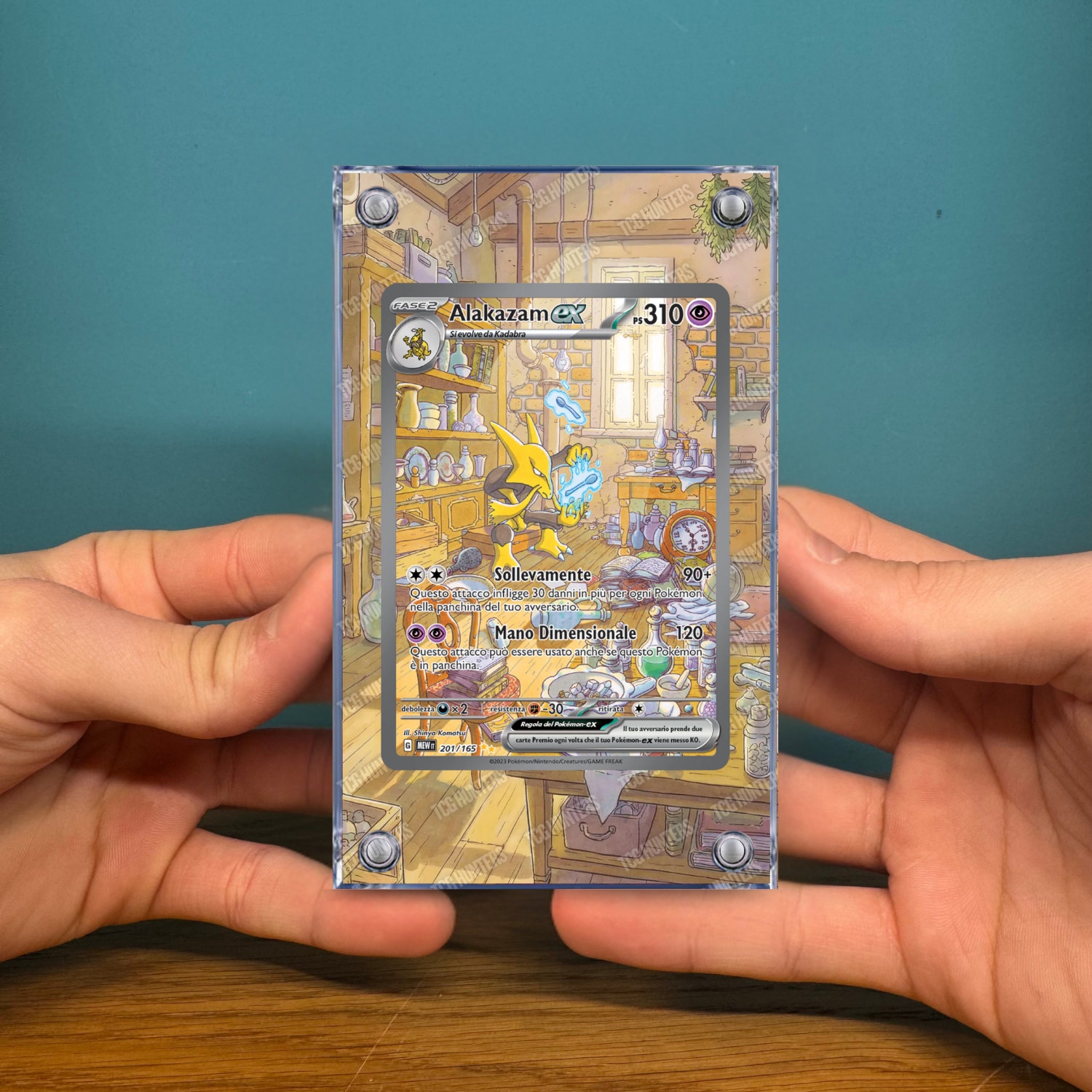 Pokémon Teca Acrilico Extended Art - Alakazam ex MEW 201 151 | Display Case2