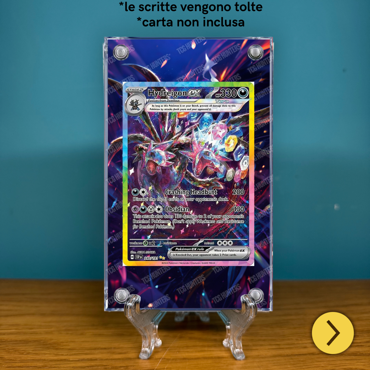 Pokémon Teca Magnetica Acrilico Extended Art - Hydreigon SSP 240 | Display Case1