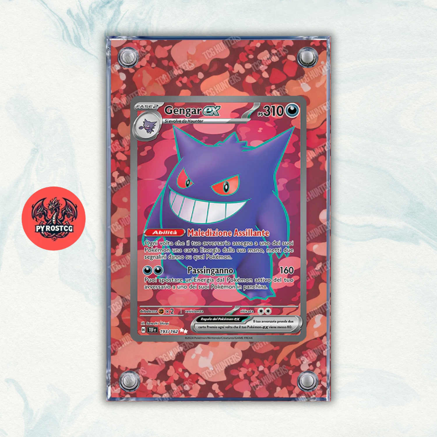 Pokémon Teca Magnetica Acrilico Extended Art - Gengar ex TEF 193 | Display Case0