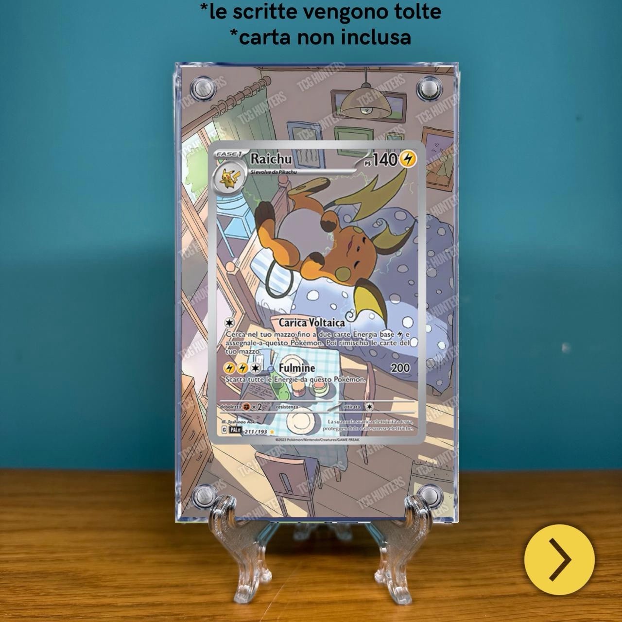 Pokémon Teca Magnetica Acrilico Extended Art - Raichu PAL 211 | Display Case1