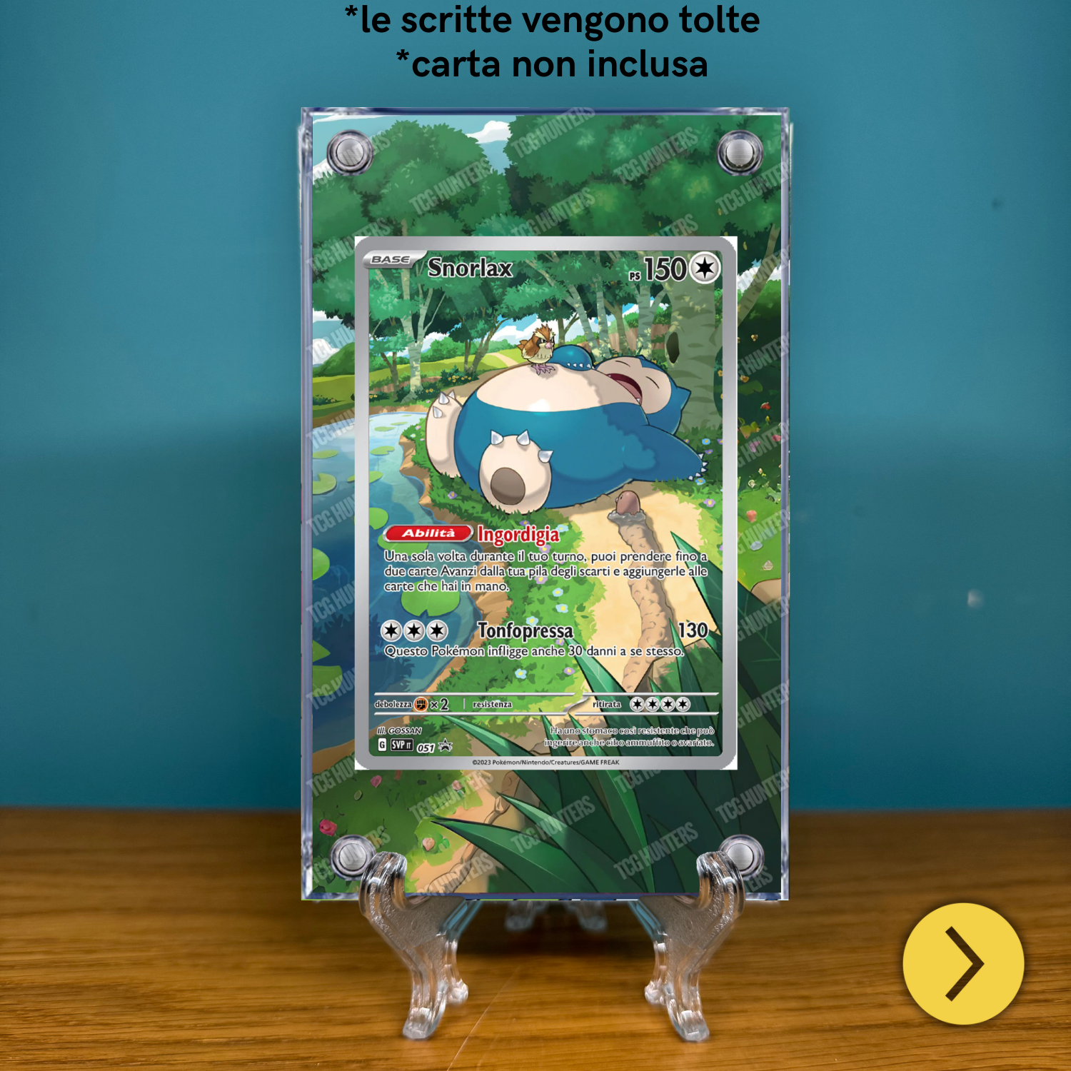 Pokémon Teca Magnetica Acrilico Extended Art - Snorlax SVP 051 IR | Display Case1