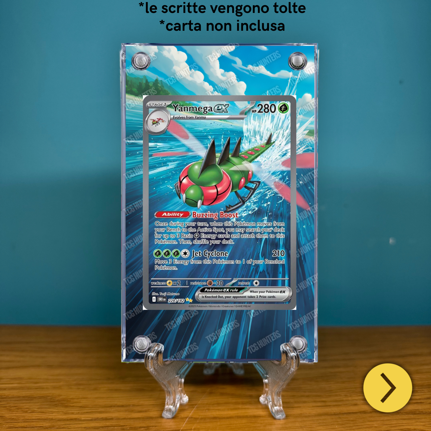 Pokémon Teca Magnetica Acrilico Extended Art - Yanmega ex DRI 228 | Display Case1