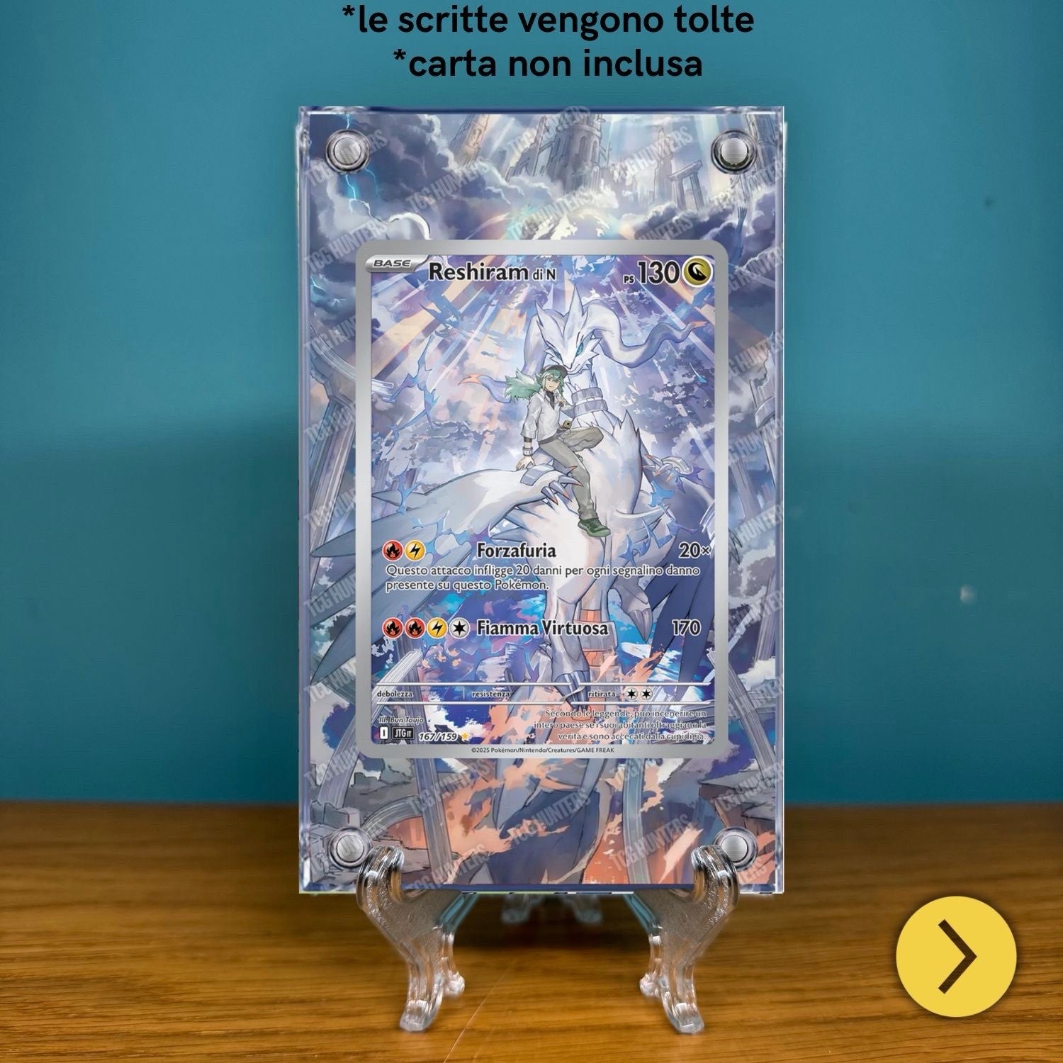 Pokémon Teca Magnetica Acrilico Extended Art - Reshiram JTG 167 | Display Case1