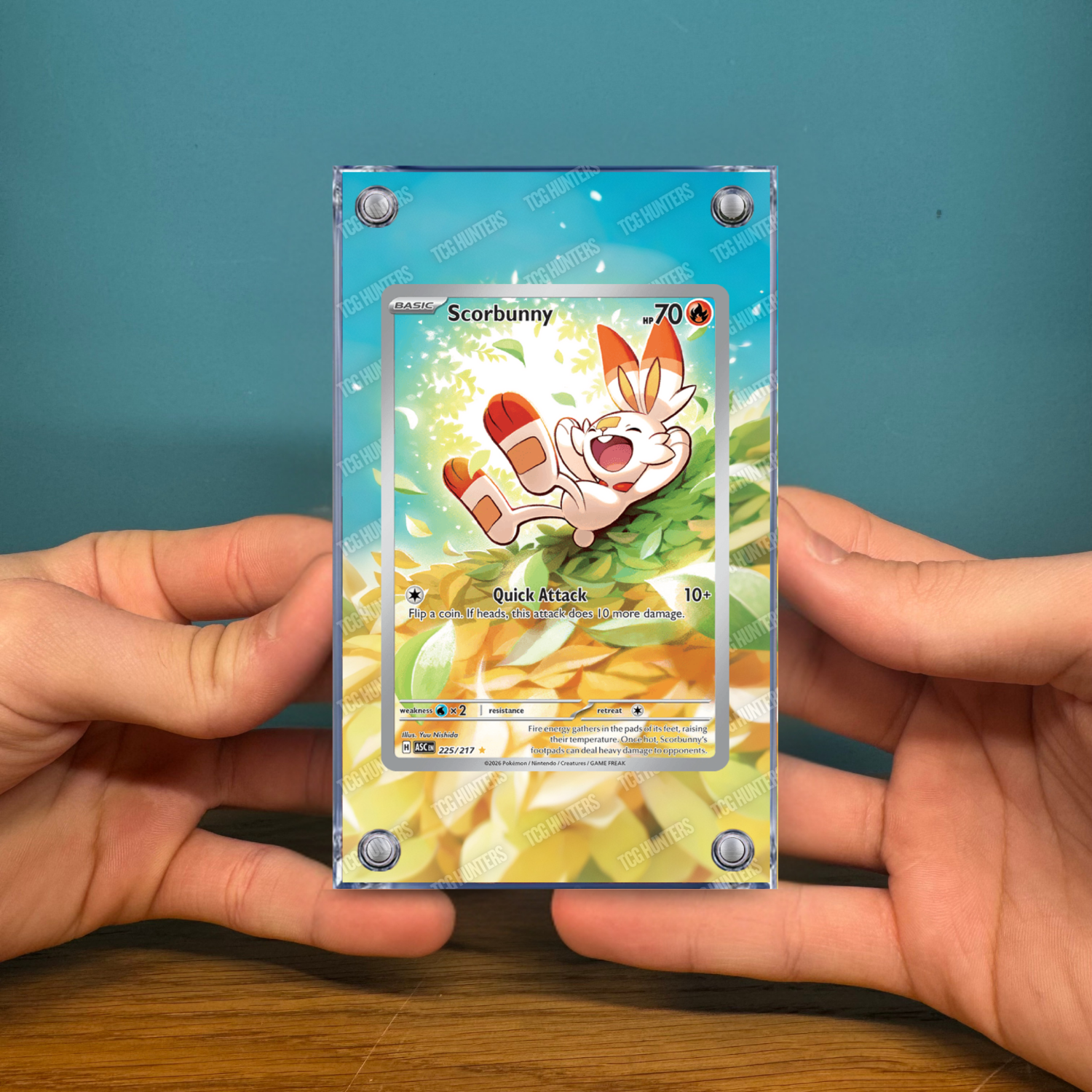 Pokémon Teca Magnetica Acrilico Extended Art - Scorbunny ASC 225 | Display Case2