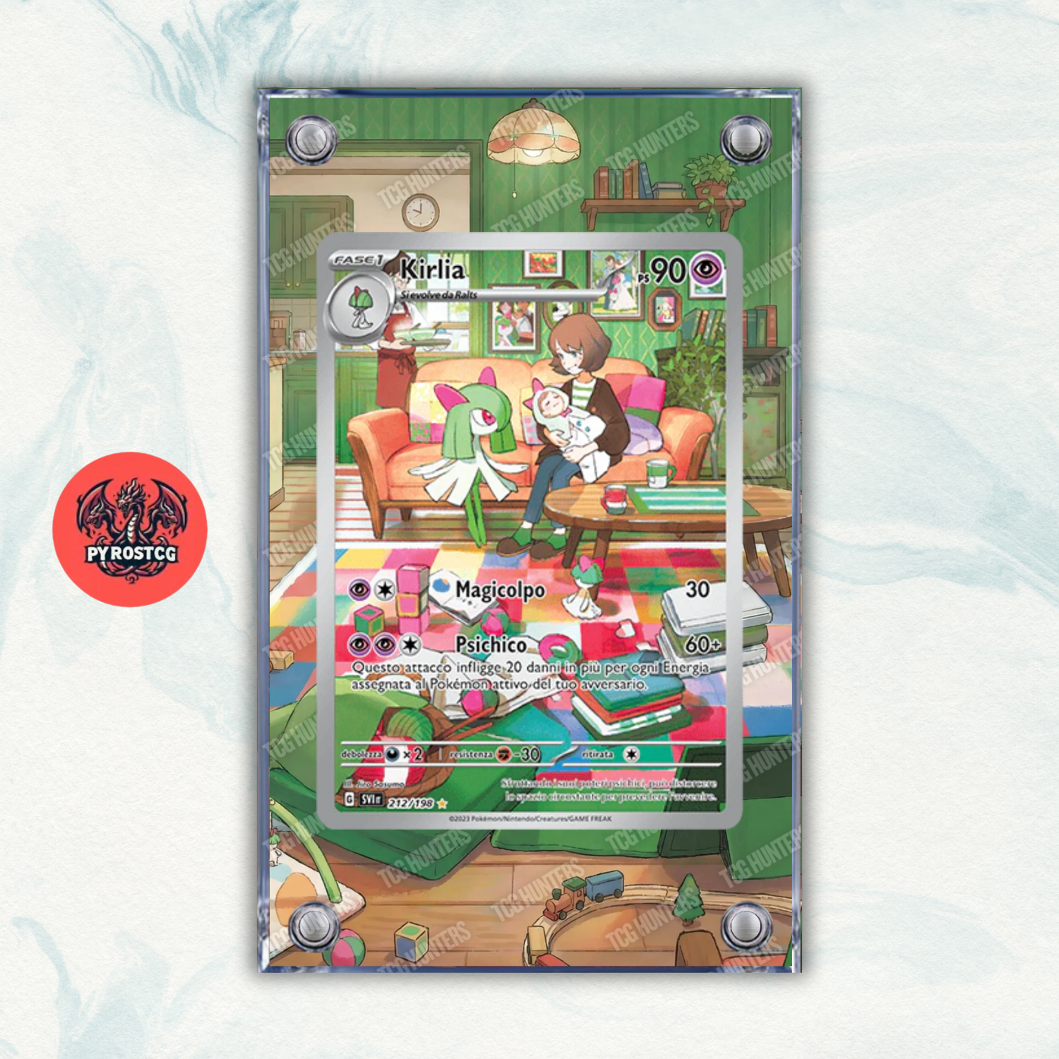 Pokémon Teca Magnetica Acrilico Extended Art - Kirlia SVI 212/198 | Display Case0