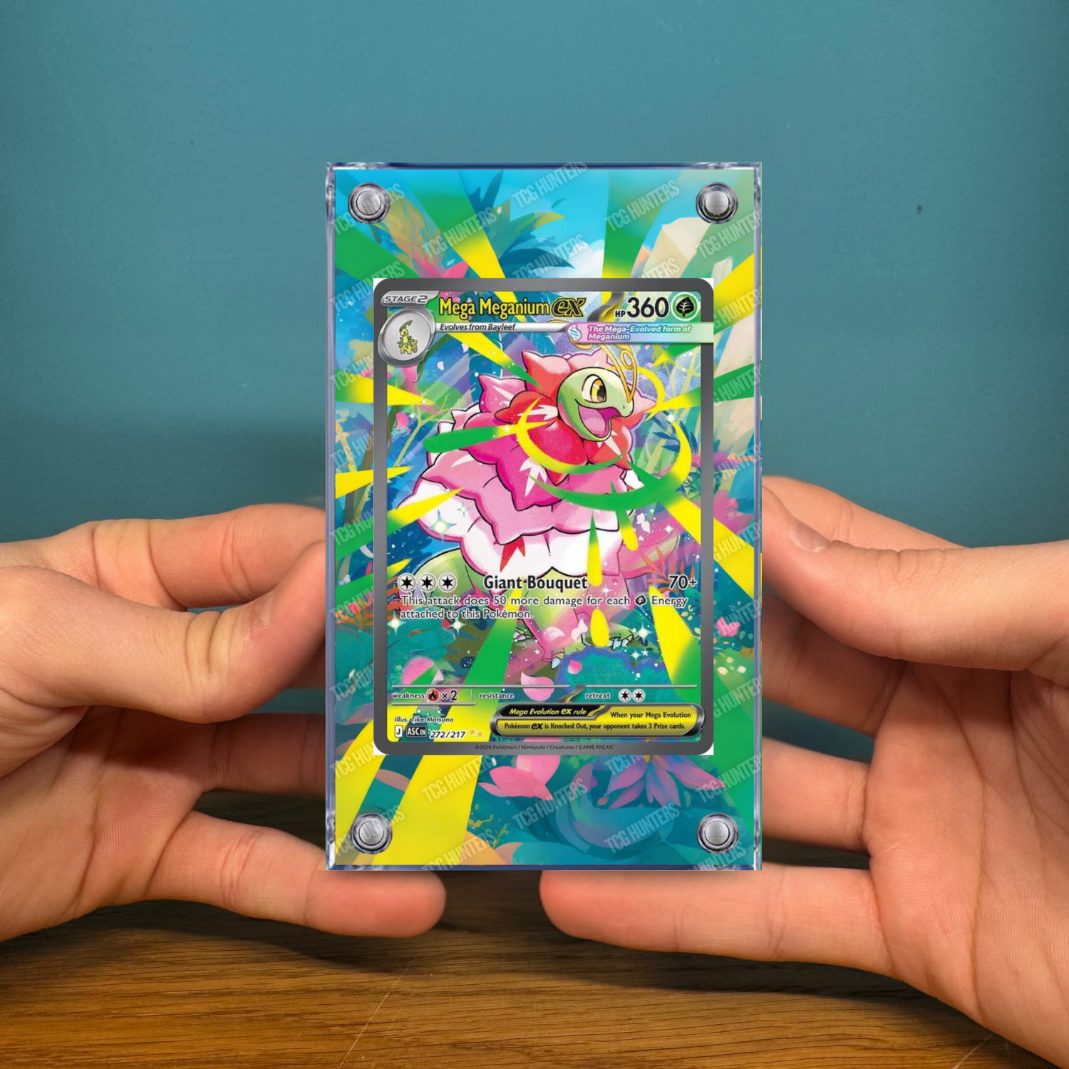 Pokémon Teca Magnetica Acrilico Extended Art - Meganium ASC 272 | Display Case2