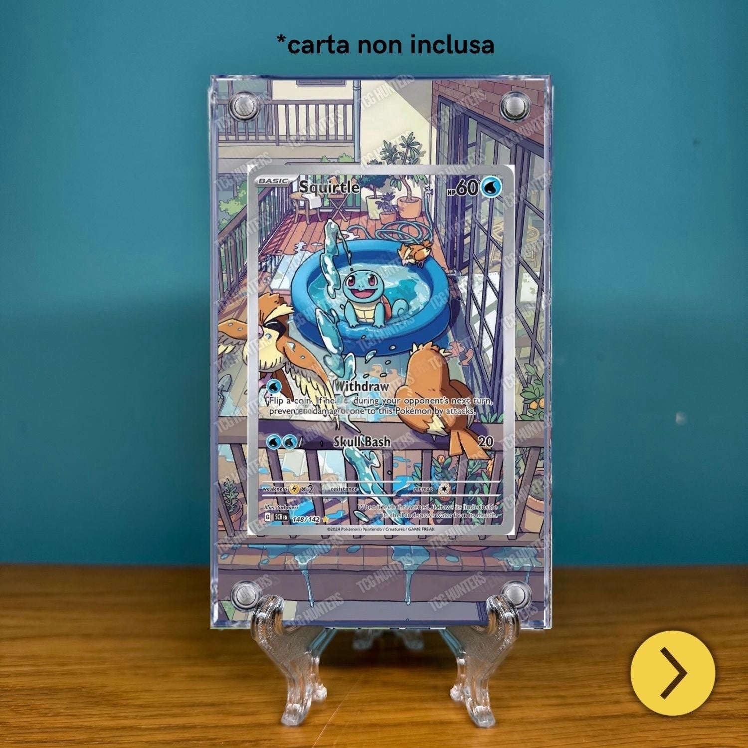 Pokémon Teca Magnetica Acrilico Extended Art - Squirtle SCR 148 | Display Case1