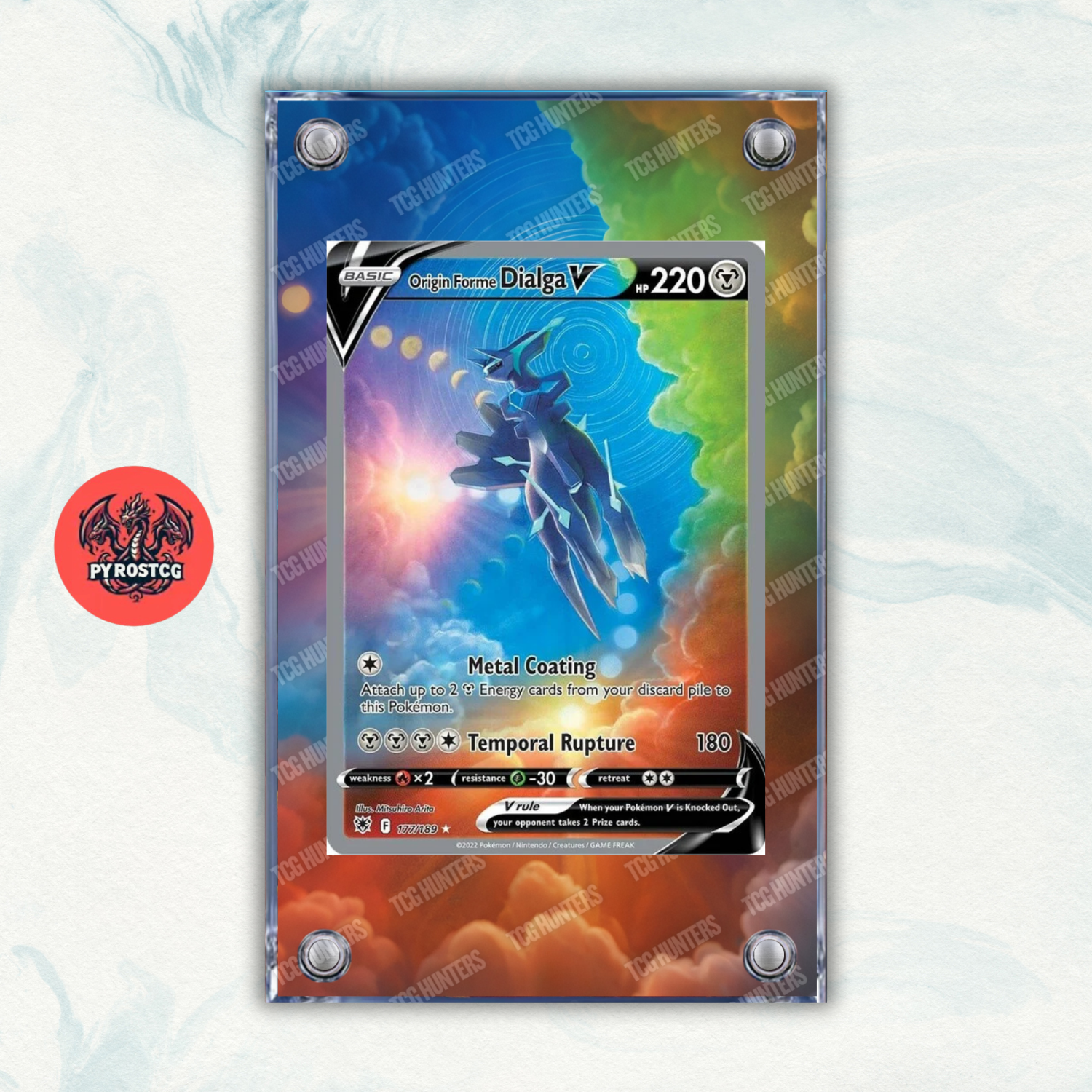 Pokémon Teca Magnetica Acrilico Extended Art - Dialga V ASR 177 | Display Case0