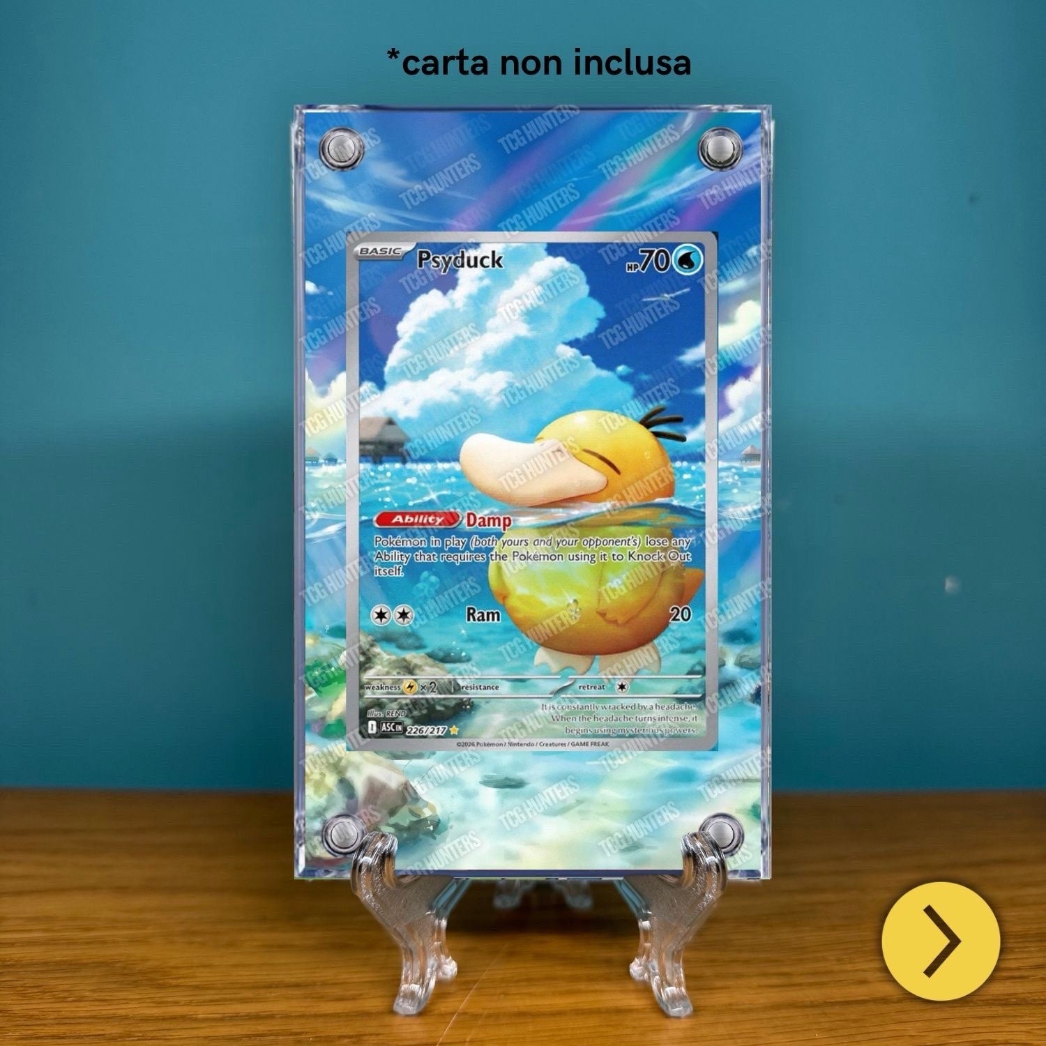 Pokémon Teca Magnetica Acrilico Extended Art - Psyduck ASC 226 | Display Case1
