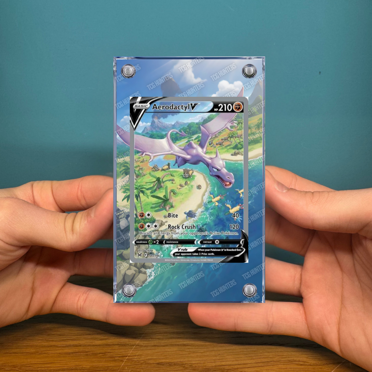 Pokémon Teca Magnetica Acrilico Extended Art - Aerodactyl LOR 180 | Display Case2