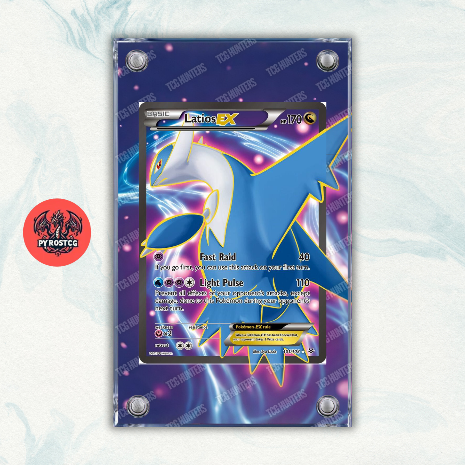Pokémon Teca Magnetica Acrilico Extended Art - Latios EX ROS 101 | Display Case0