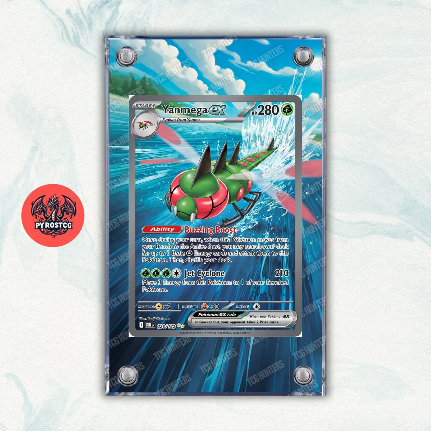 Pokémon Teca Magnetica Acrilico Extended Art - Yanmega ex DRI 228 | Display Case0