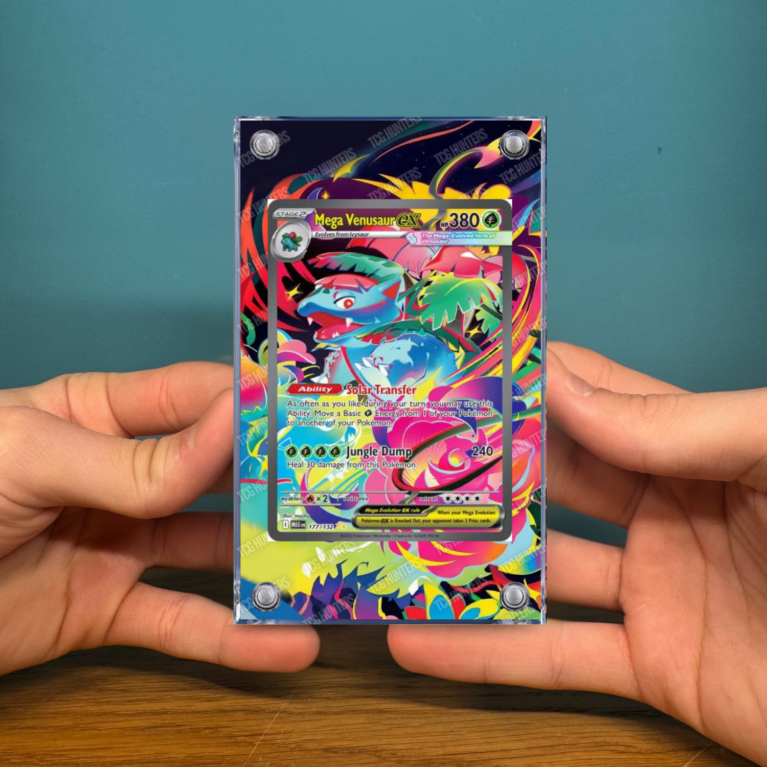 Pokémon Teca Magnetica Acrilico Extended Art - Venusaur MEG 177 | Display Case2