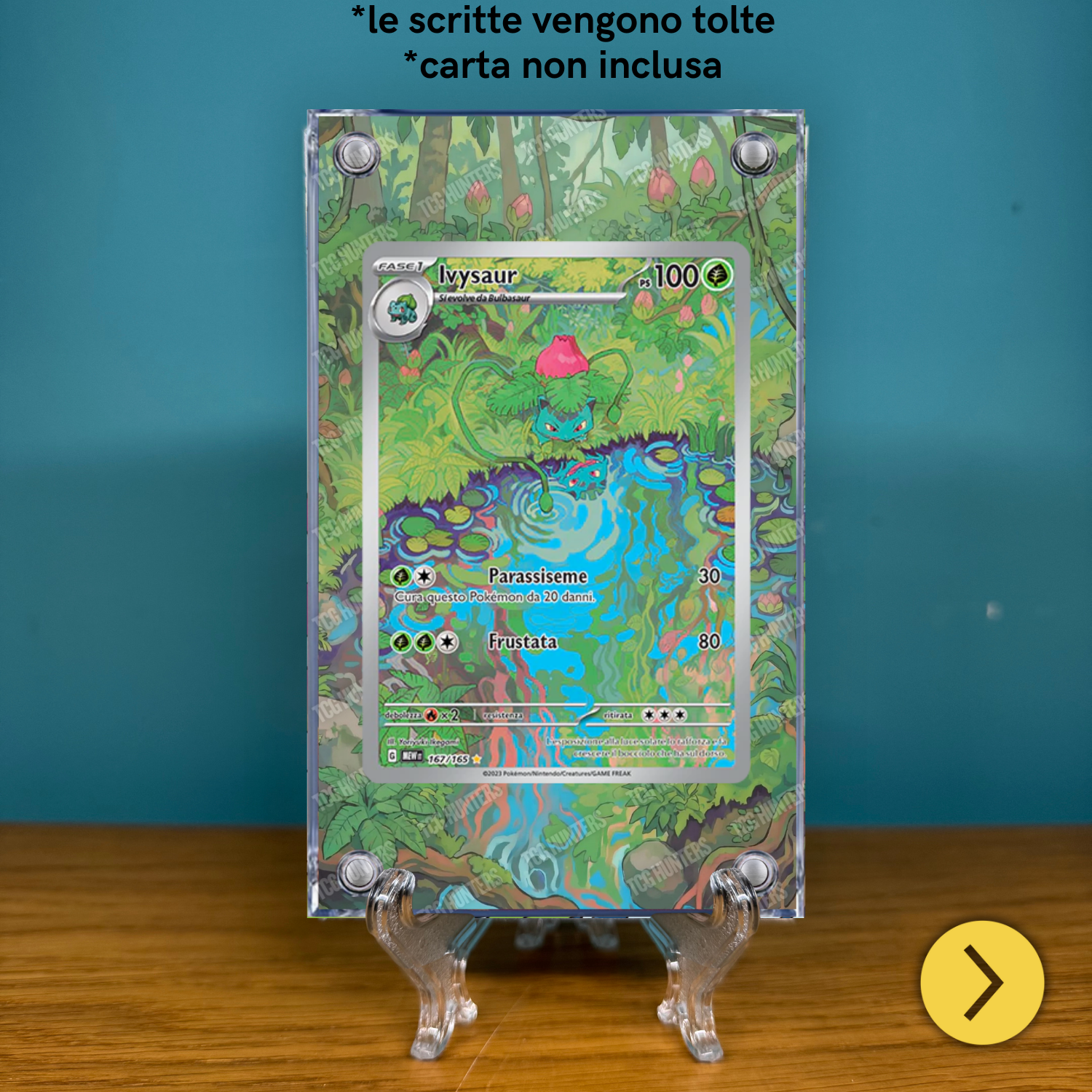 Pokémon Teca Magnetica Acrilico Extended Art - Ivysaur MEW 167 | Display Case1