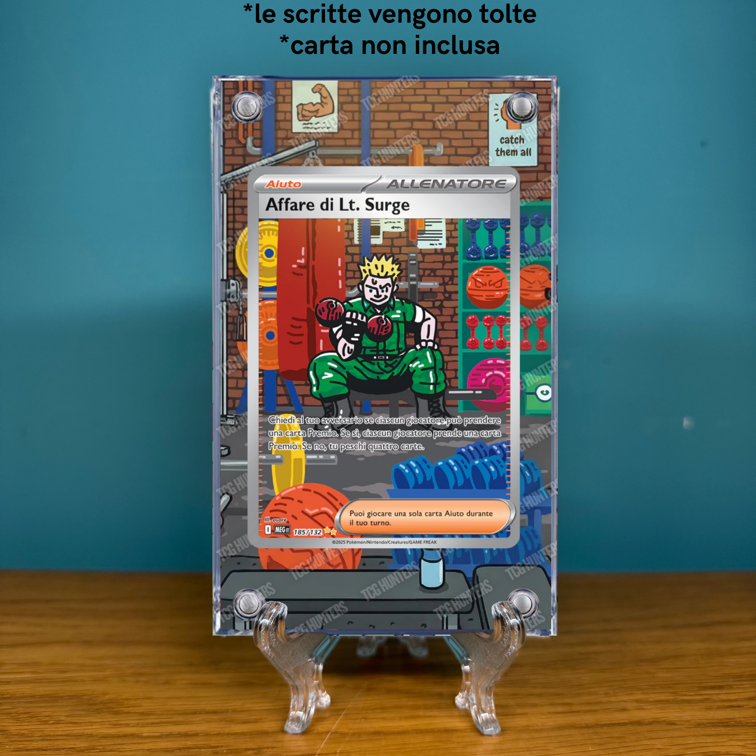 Pokémon Teca Magnetica Acrilico Extended Art - Lt. Surge MEG 185 | Display Case1