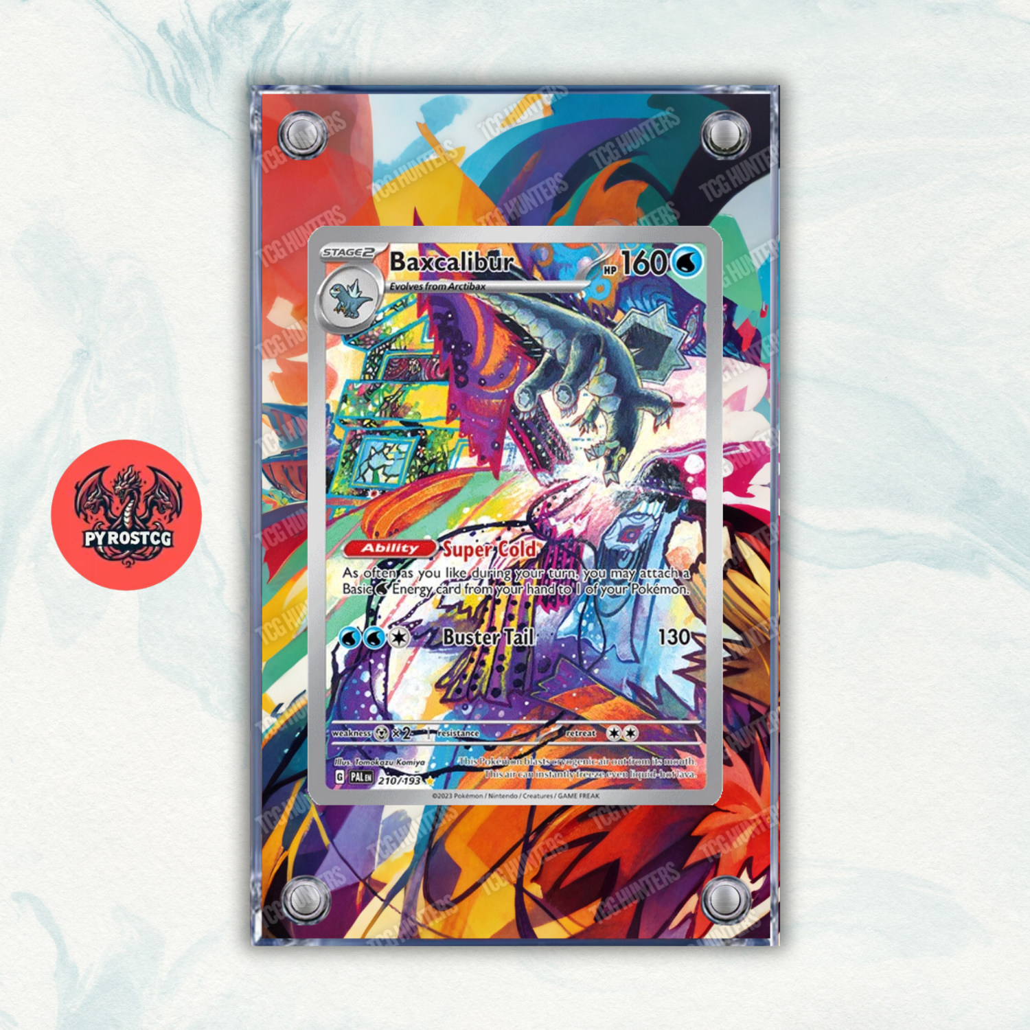 Pokémon Teca Magnetica Acrilico Extended Art - Baxcalibur PAL 210 | Display Case0