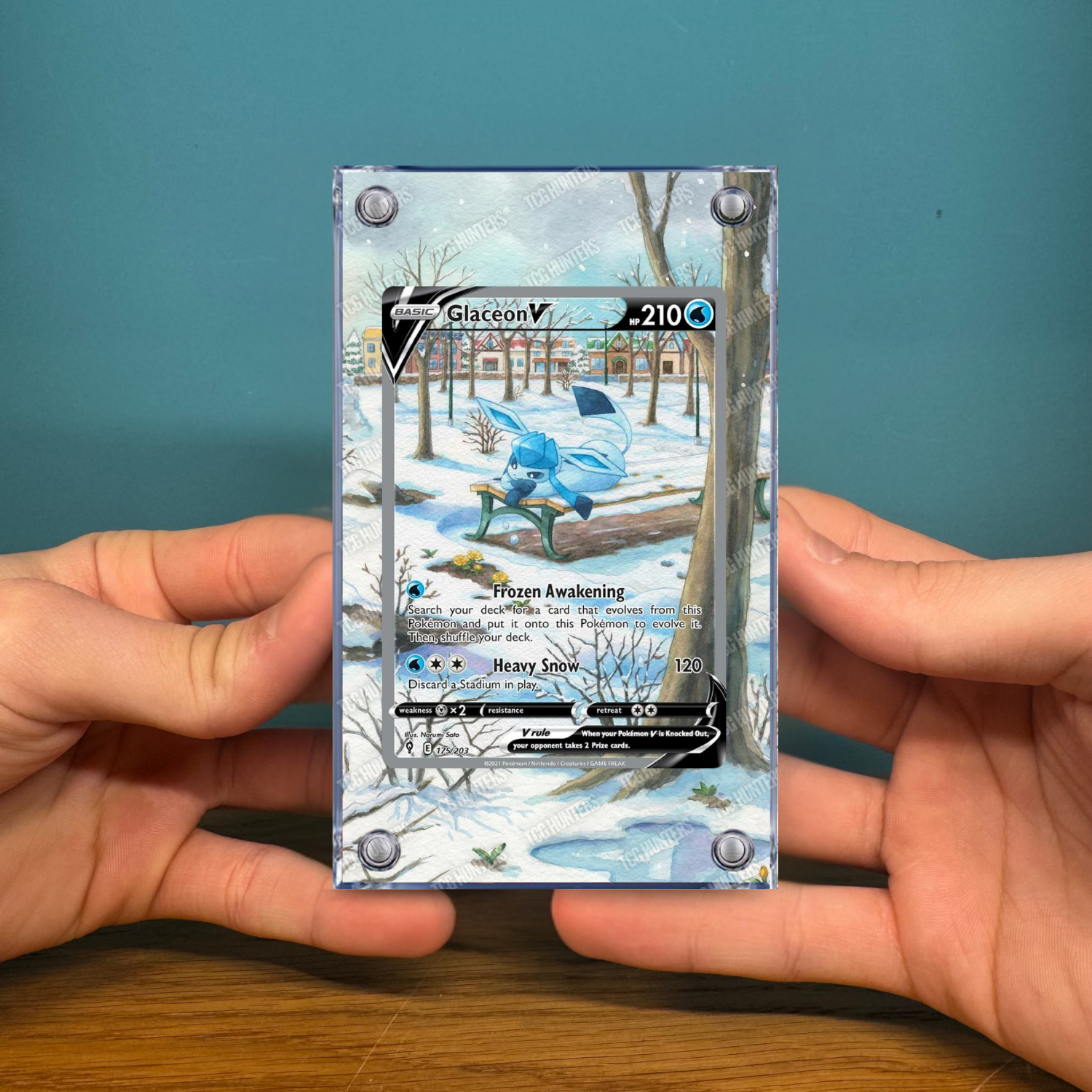 Pokémon Teca Magnetica Acrilico Extended Art - Glaceon EVS 175 | Display Case2