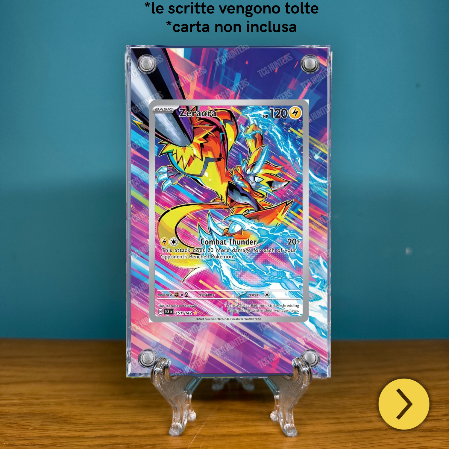 Pokémon Teca Magnetica Acrilico Extended Art - Zeraora SCR 151 | Display Case2