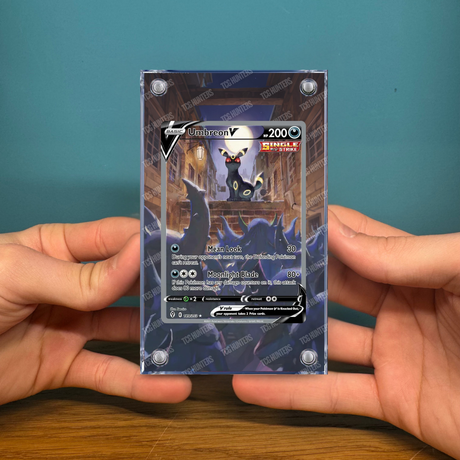 Pokémon Teca Magnetica Acrilico Extended Art - Umbreon V EVS 189 | Display Case2