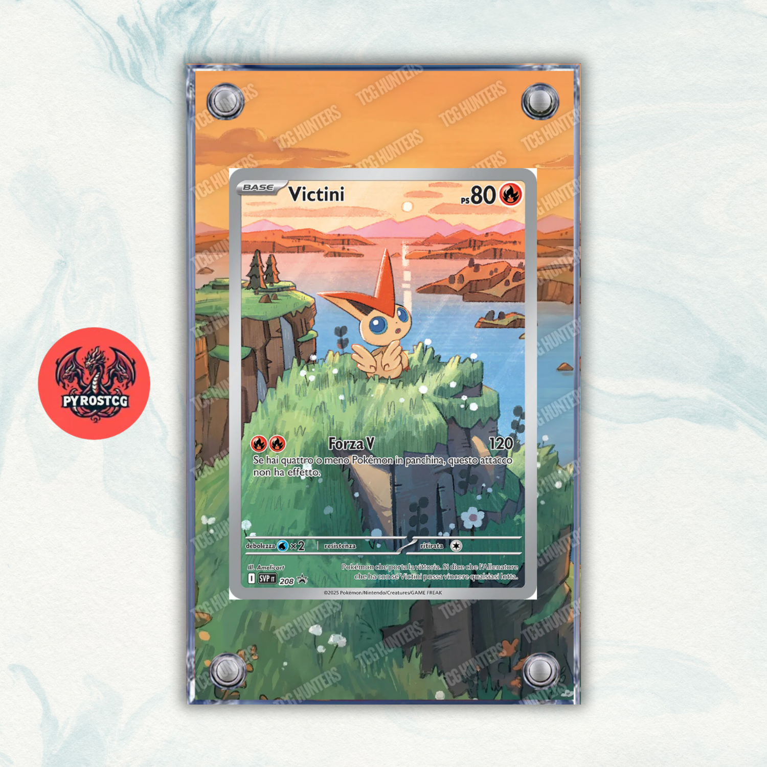 Pokémon Teca Acrilico Extended Art - Victini SVP 208 SV Promo | Display Case0