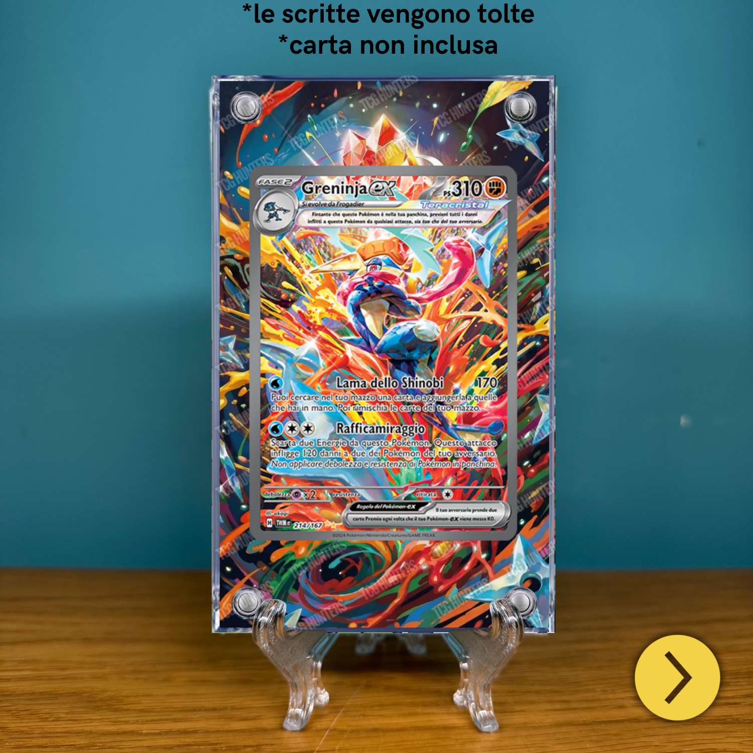 Pokémon Teca Magnetica Acrilico Extended Art - Greninja TWM 217 | Display Case1