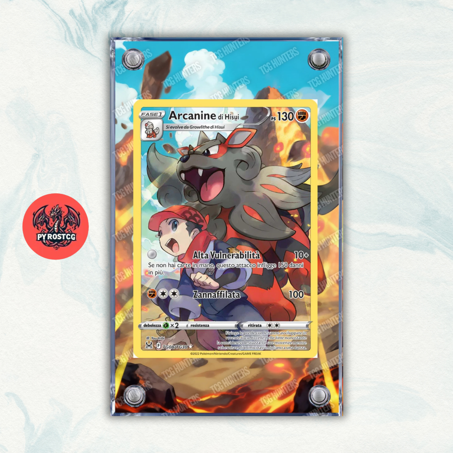 Pokémon Teca Magnetica Acrilico Extended Art - Arcanine LOR TG08 | Display Case0