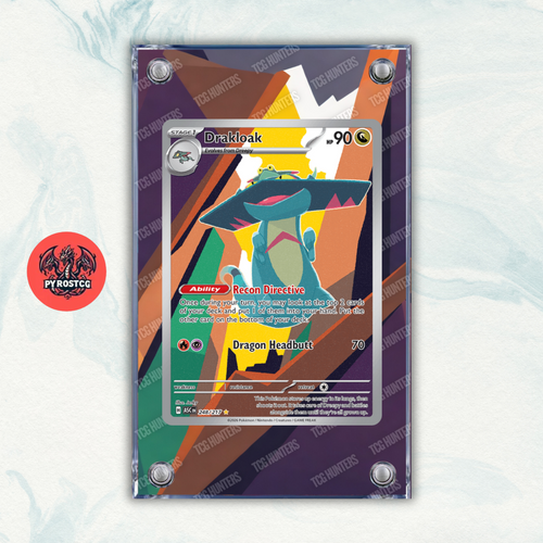 Pokémon Teca Magnetica Acrilico Extended Art - Drakloak ASC 248 | Display Case0