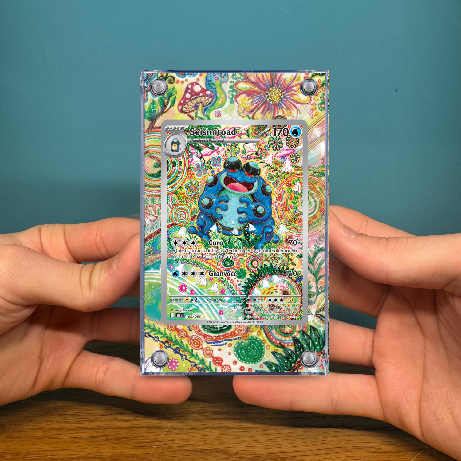Pokémon Teca Magnetica Acrilico Extended Art - Seismitoad 105 | Display Case2