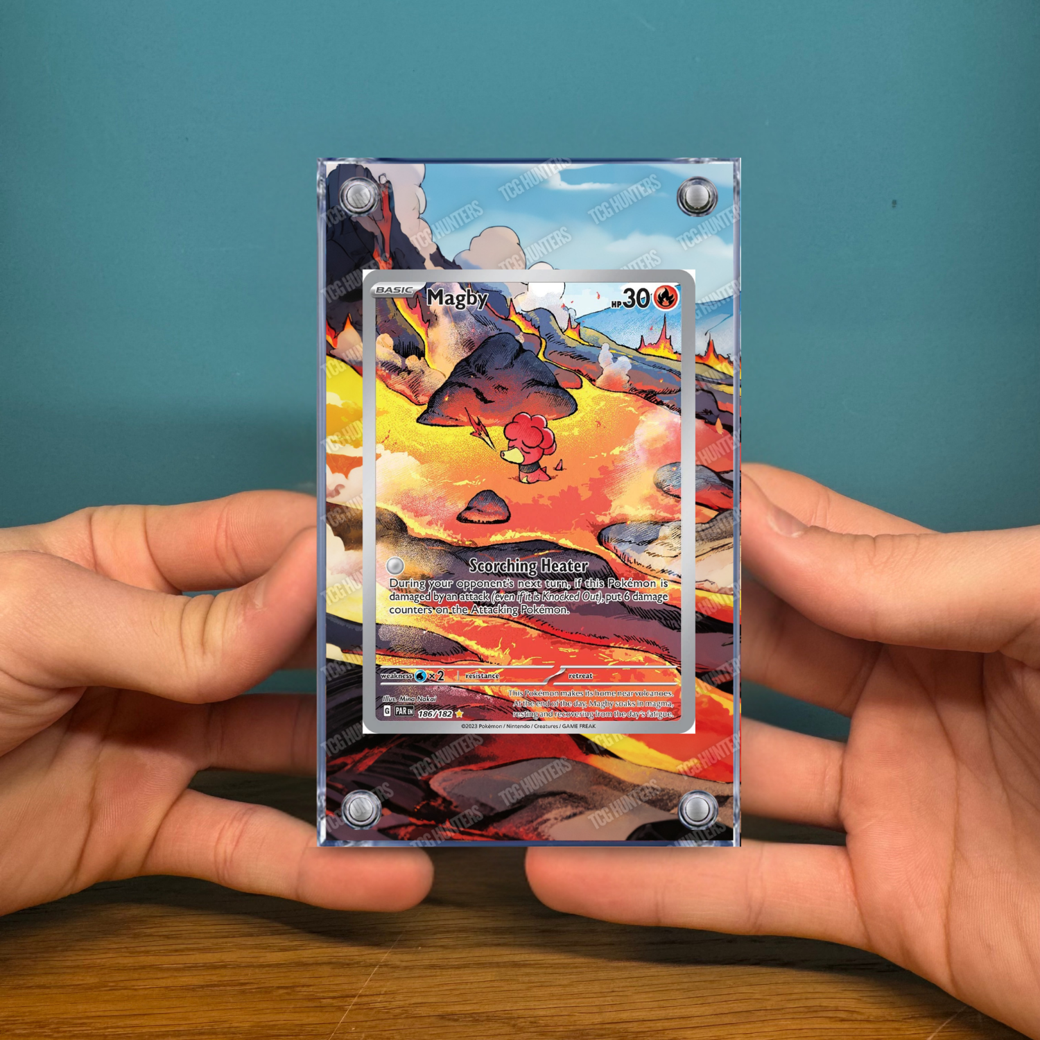 Pokémon Teca Magnetica Acrilico Extended Art - Magby (PAR 186) | Display Case2