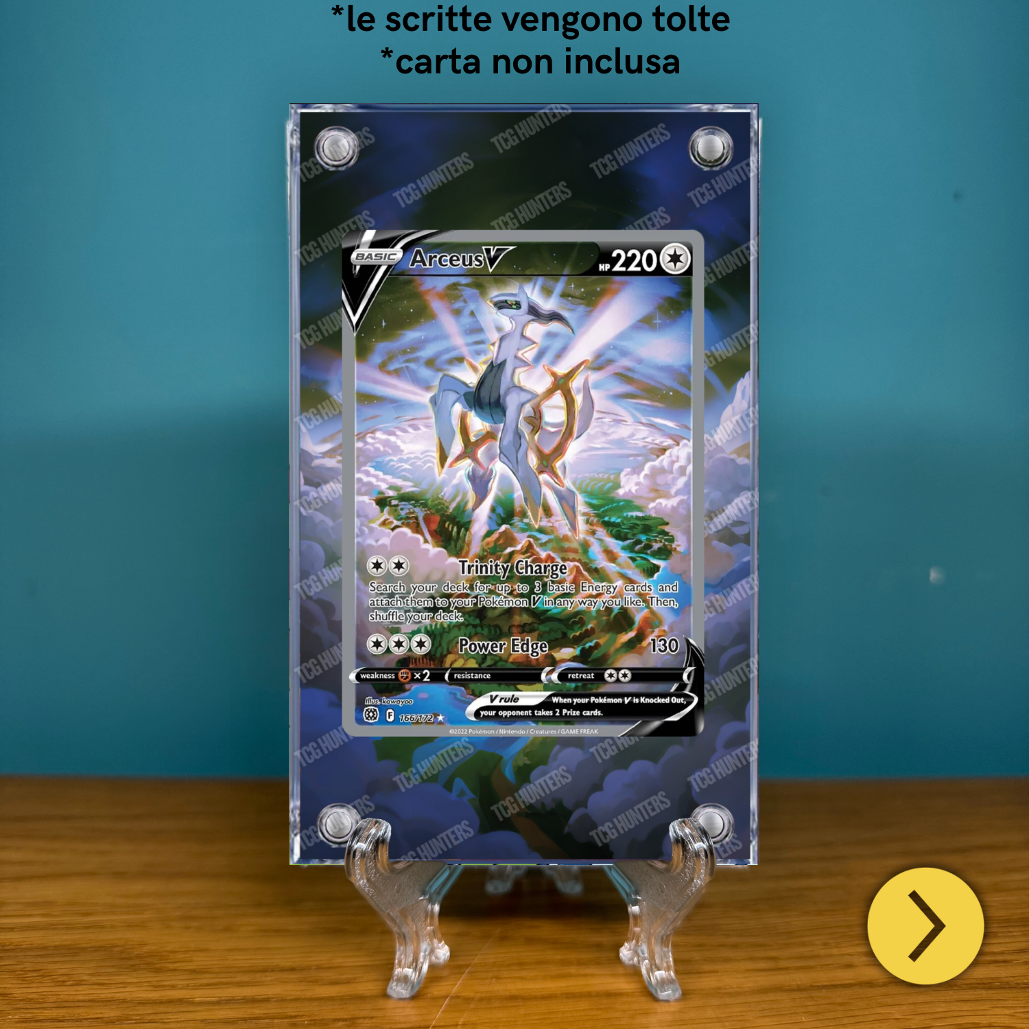 Pokémon Teca Magnetica Acrilico Extended Art - Arceus V BRS 166 | Display Case1