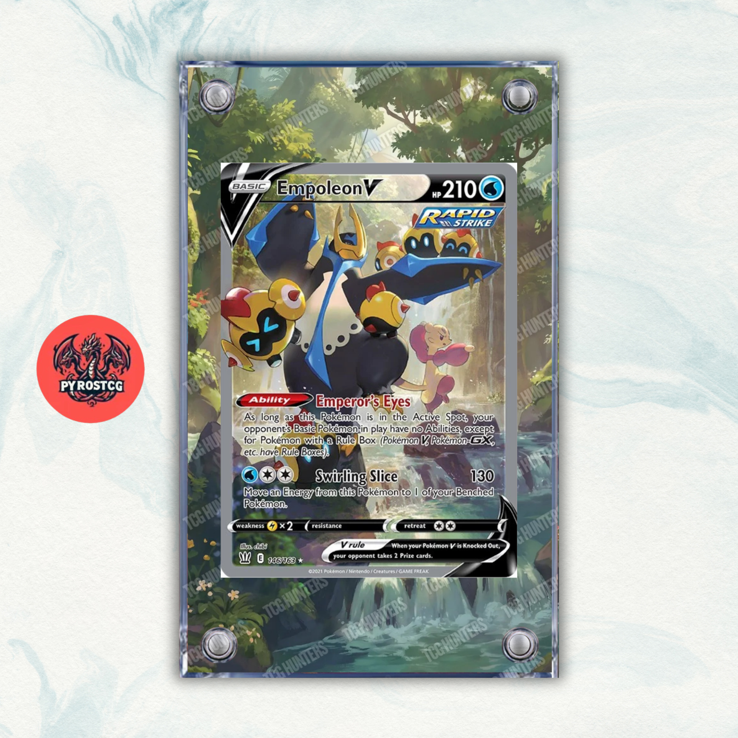 Pokémon Teca Magnetica Acrilico Extended Art - Empoleon V BST 146 | Display Case0